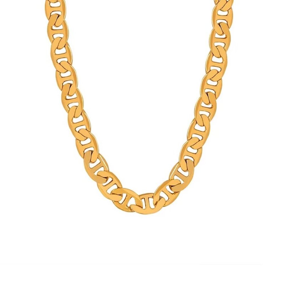 🥇Awesome 24" Mariner Link Chain, 6mm Wide, Yellow Gold - Picture 4 of 6